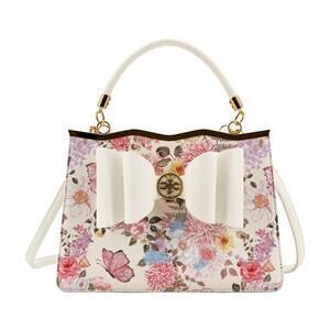 NEW LIKE DREAMS women's amelie floral bow crossbody bag in ivory